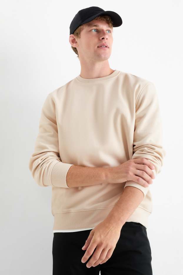 Heren - Sweatshirt - licht beige