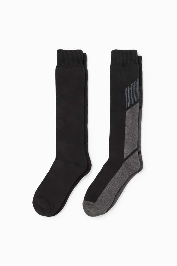 Women - Multipack of 2 - knee-high socks - black