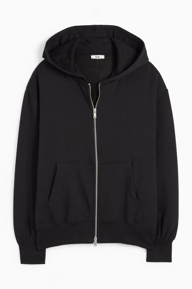 Femmes - Sweat zippé à capuche - noir