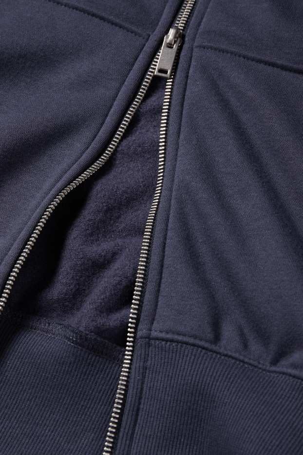 Femmes - Sweat zippé à capuche - bleu foncé