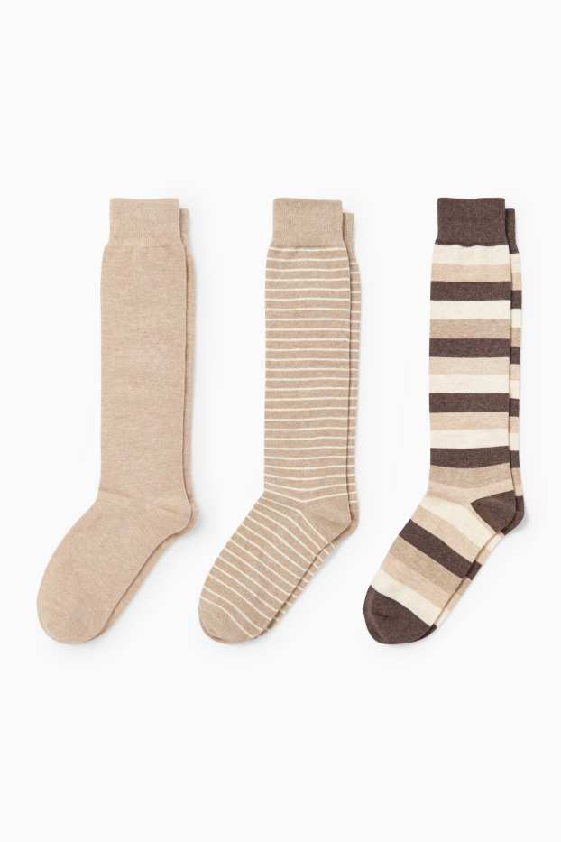 Donna - Confezione da 3 - gambaletti - beige chiaro