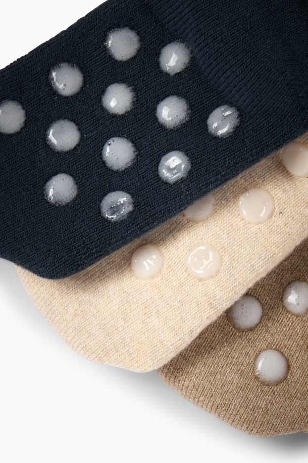 Baby Boys - Multipack of 3 - baby non-slip socks - dark blue
