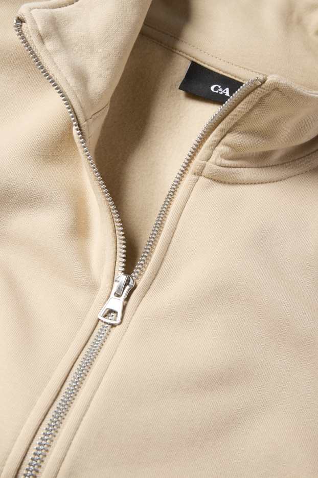 Uomo - Felpa con zip - beige