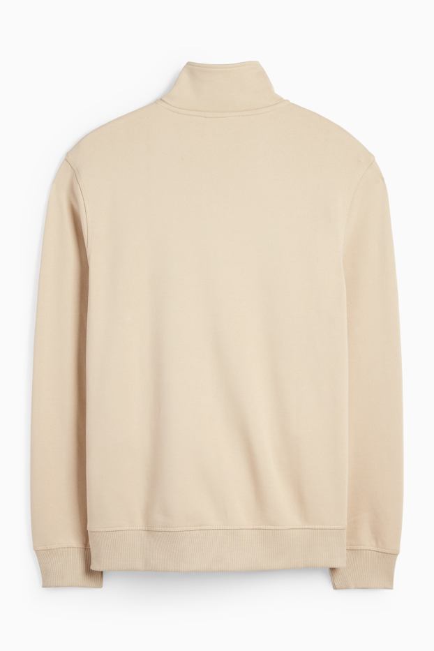 Uomo - Felpa con zip - beige