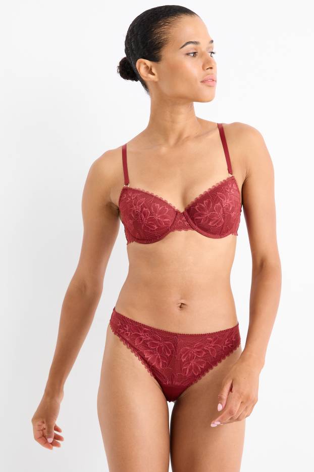 Dames - String - donkerrood
