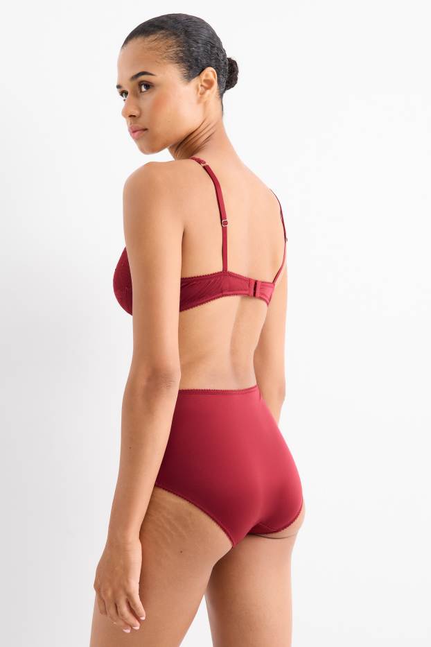 Damen - Slip - dunkelrot