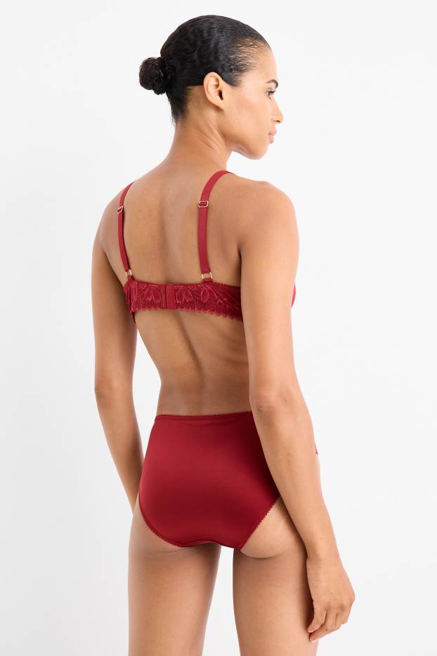 Dames - Slip - donkerrood