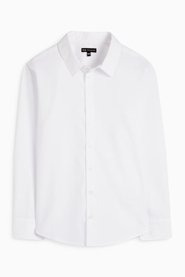 Kinder Buben - Hemd - weiß