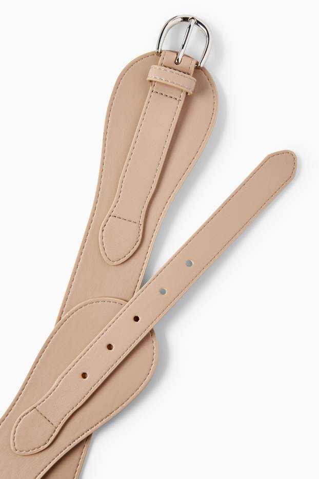 Dames - Riem - imitatieleer - licht beige