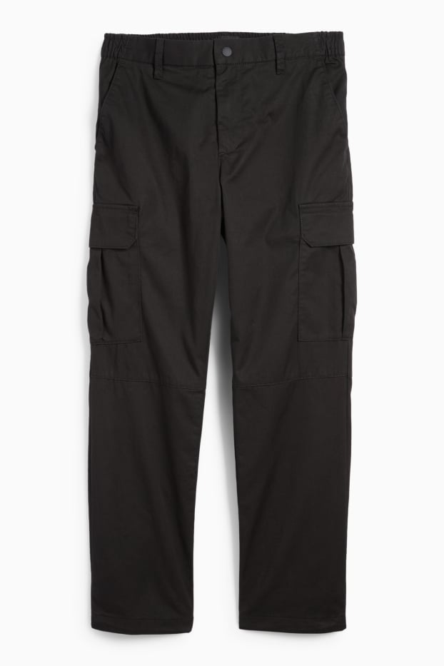 Men - Thermal cargo trousers - black