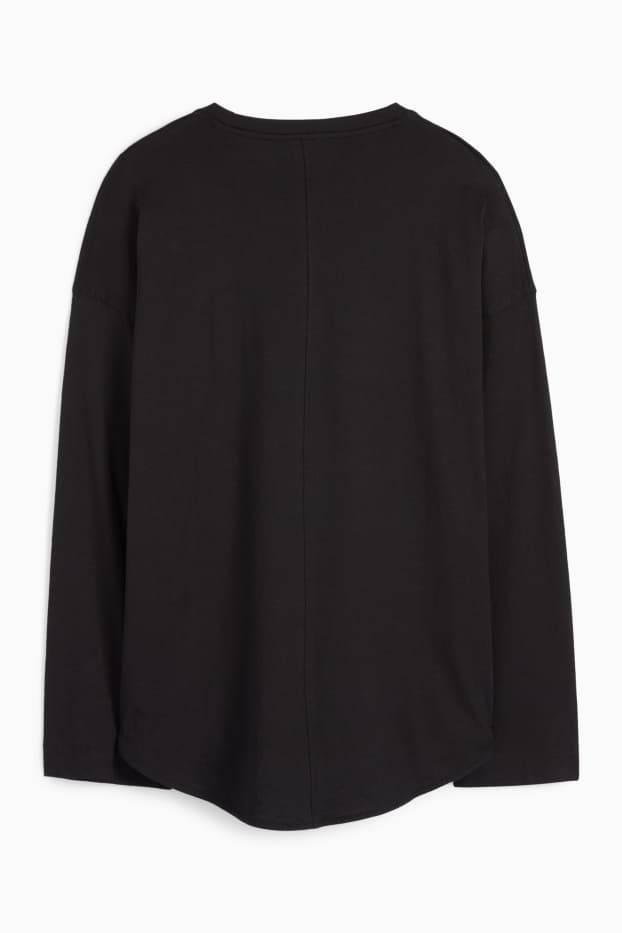 Femei - Tricou cu mânecă lungă  - negru