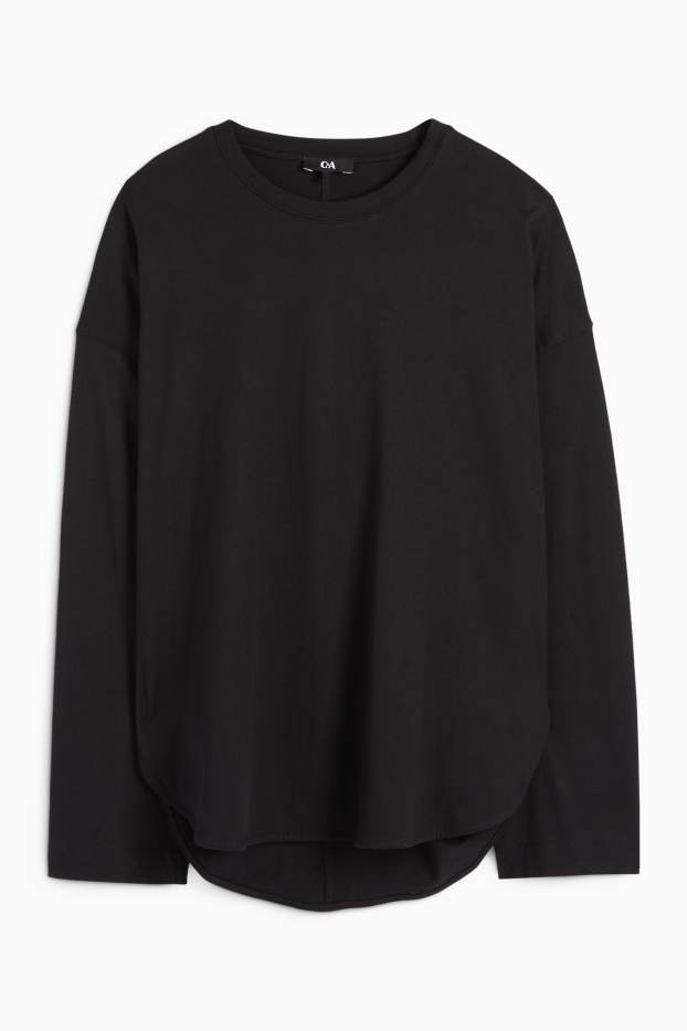 Femei - Tricou cu mânecă lungă  - negru