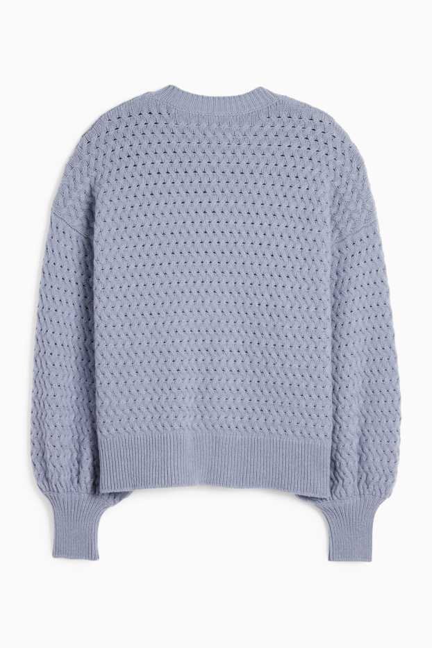 Mujer - Jersey de cachemir - de ochos - azul