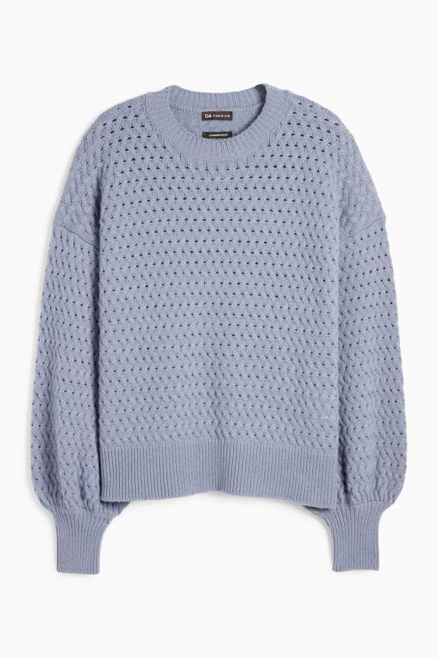 Mujer - Jersey de cachemir - de ochos - azul