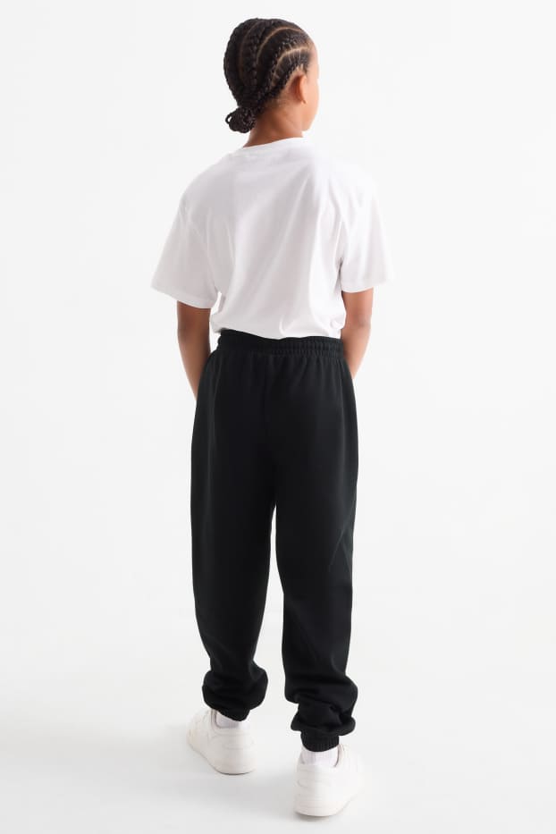 Enfants garçons - Squelette - pantalon de jogging - phosphorescent - noir