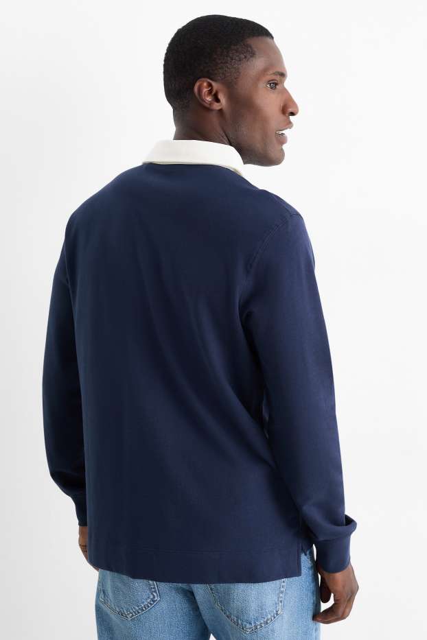 Hommes - Polo - regular fit - bleu foncé
