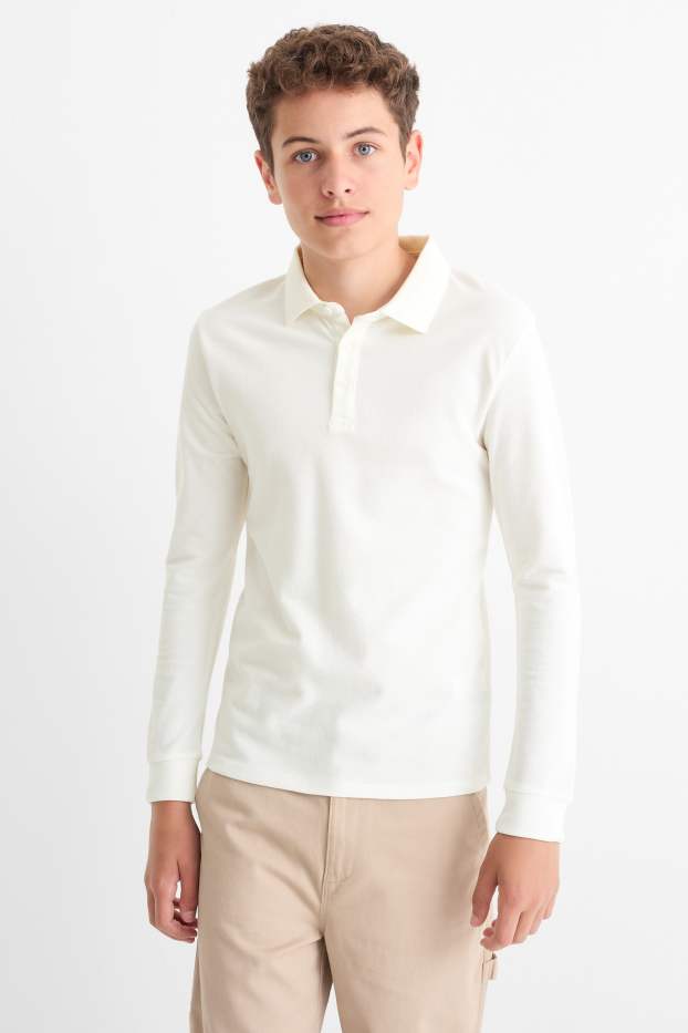Children Boys - Polo shirt - white