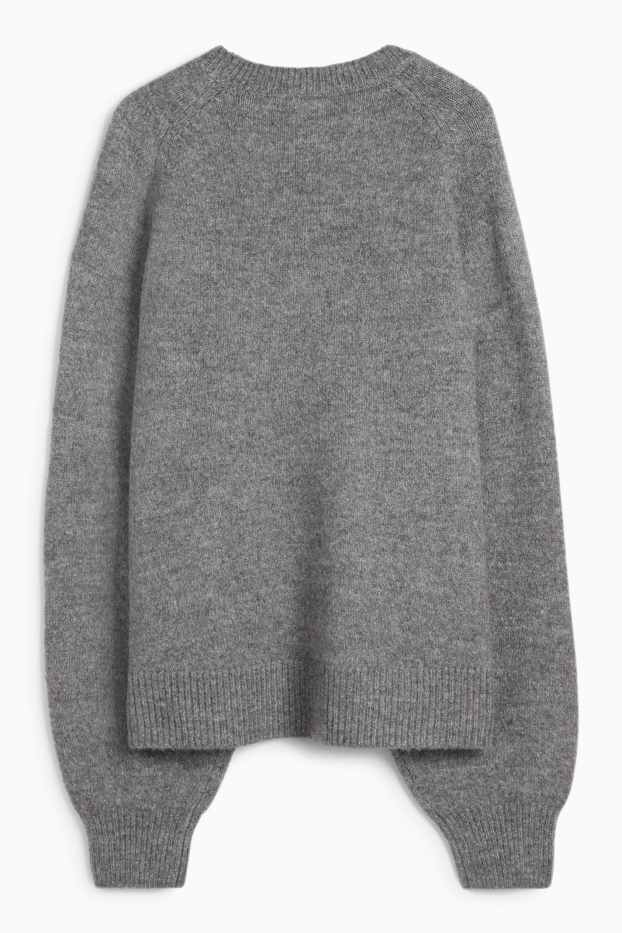Damen - Pullover - grau-melange