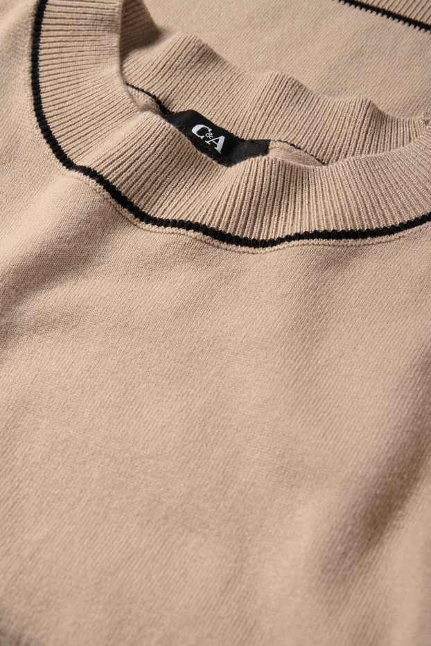 Mujer - Jersey de punto - manga corta - topo