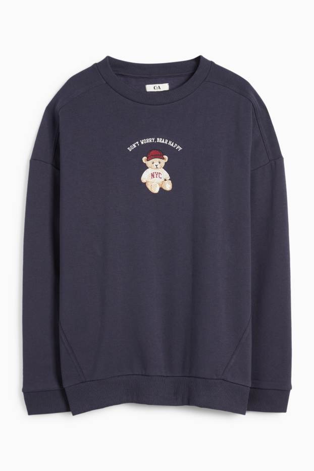 Dames - Sweatshirt - oversized - donkerblauw