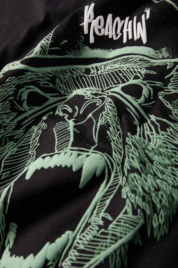 Copii - Băieți - Urs - tricou cu mânecă lungă - negru