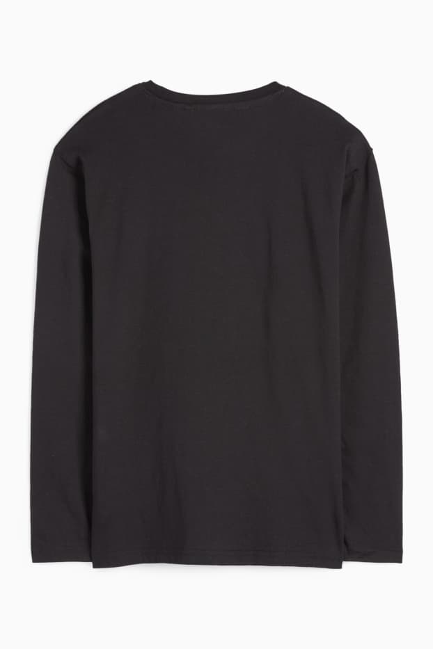 Copii - Băieți - Urs - tricou cu mânecă lungă - negru