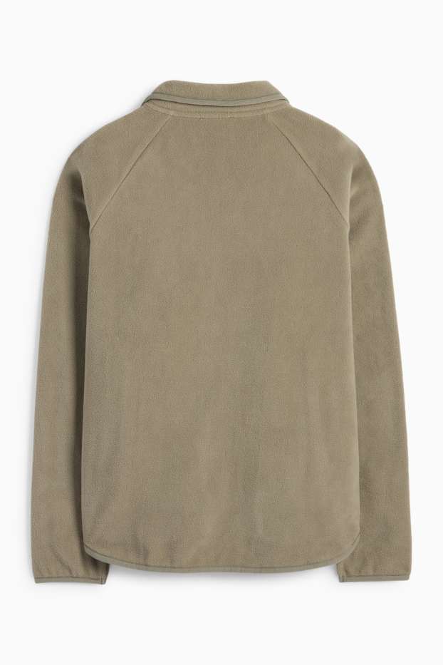 Damen - Fleece-Sweatjacke - khaki