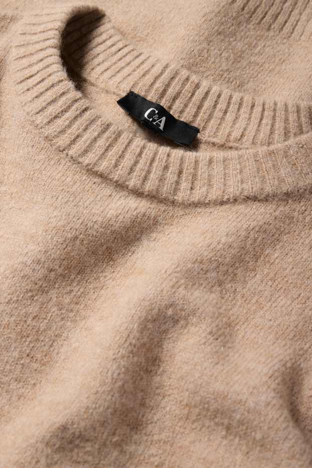 Damen - Pullover - beige