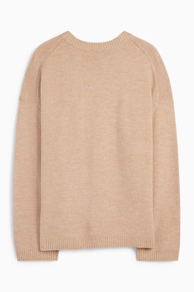 Damen - Pullover - beige