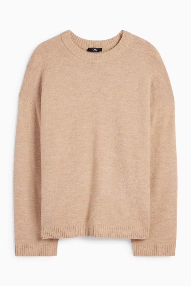Damen - Pullover - beige