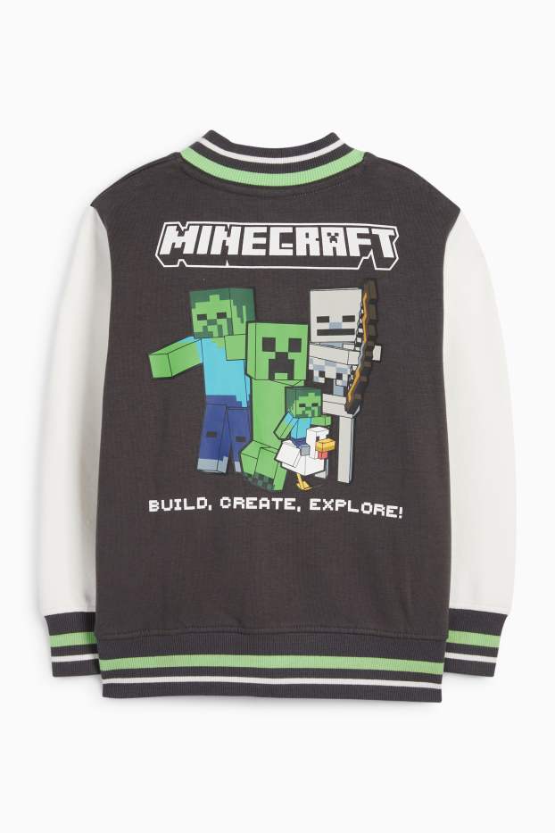 Kinderen: jongens - Minecraft - collegejas - donkergrijs