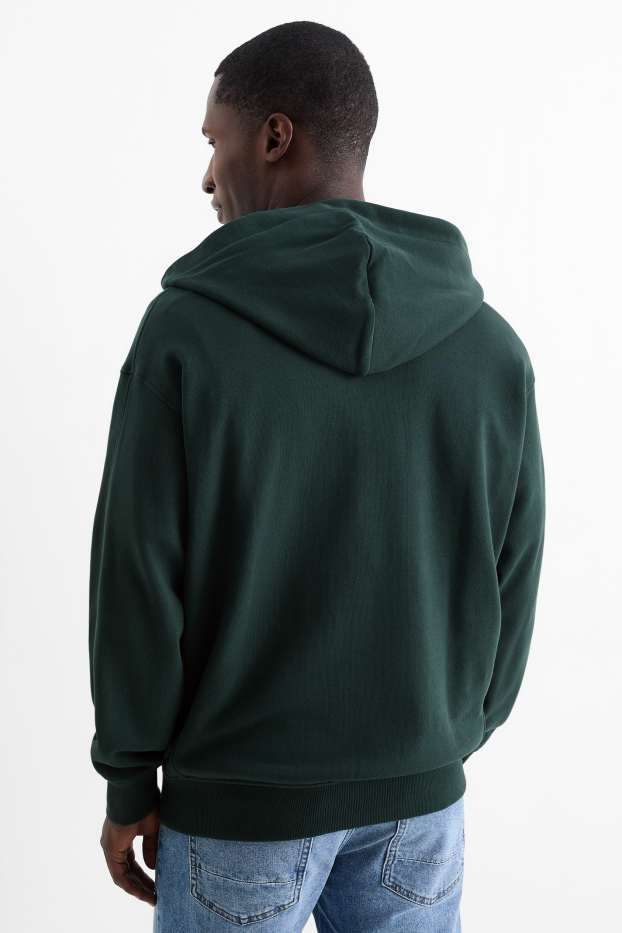 Hommes - Sweat à capuche - vert foncé