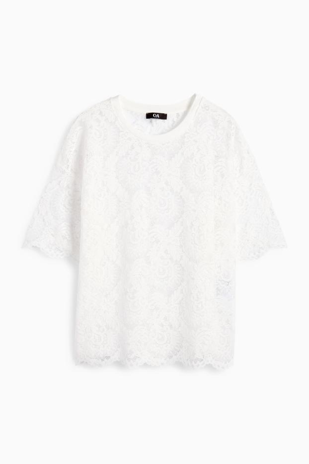 Donna - Top di pizzo - bianco