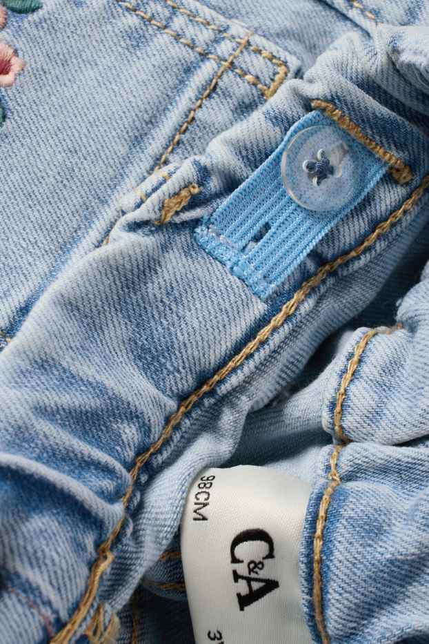 Kinder Mädchen - Blume - Flared Jeans - LYCRA® - helljeansblau