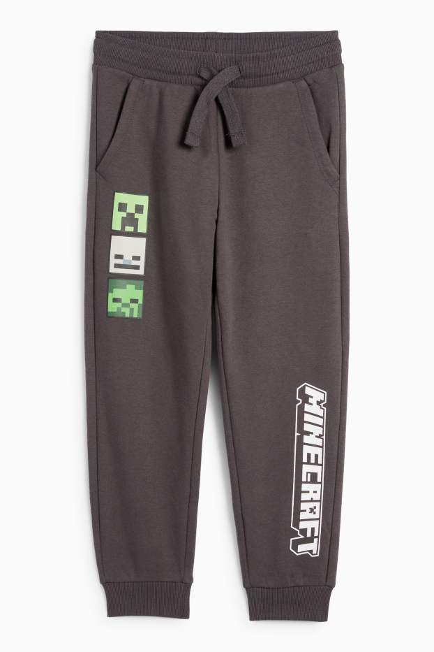 Niños - Minecraft - pantalón de deporte - gris oscuro
