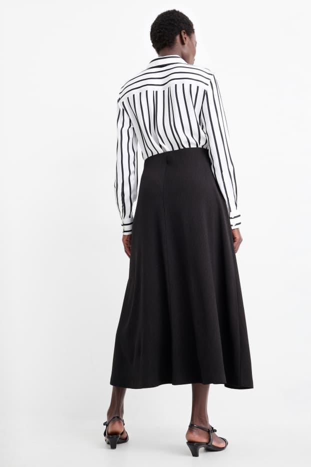 Dames - Rok - met structuur - zwart