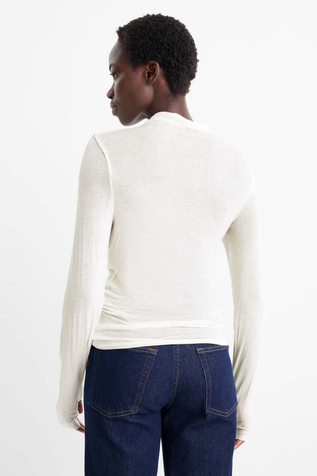 Donna - Maglia a maniche lunghe  - bianco