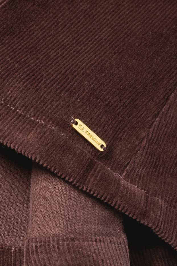 Children Girls - Corduroy skirt - dark brown