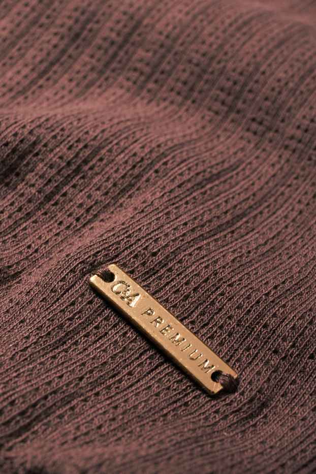 Nena - Samarreta de màniga llarga - texturada - marró fosc