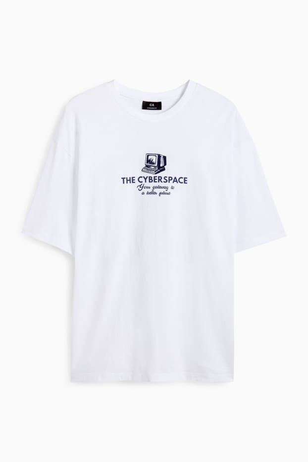Herren - T-Shirt - Oversized - weiß