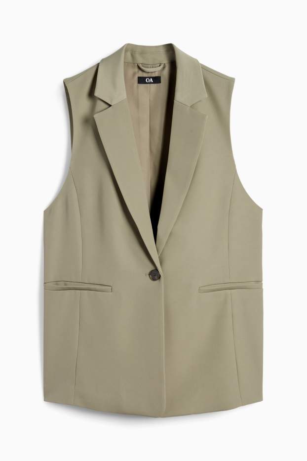 Damen - Business-Weste - Regular Fit - khaki