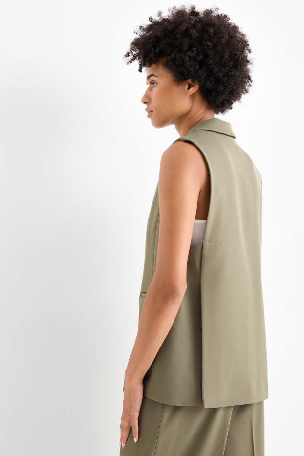 Damen - Business-Weste - Regular Fit - khaki
