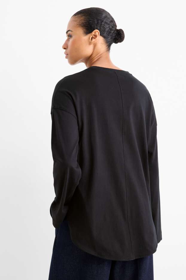 Femei - Tricou cu mânecă lungă  - negru