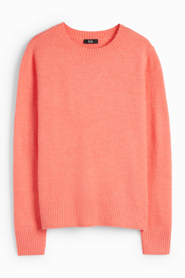 Donna - Maglione in maglia fine - arancione
