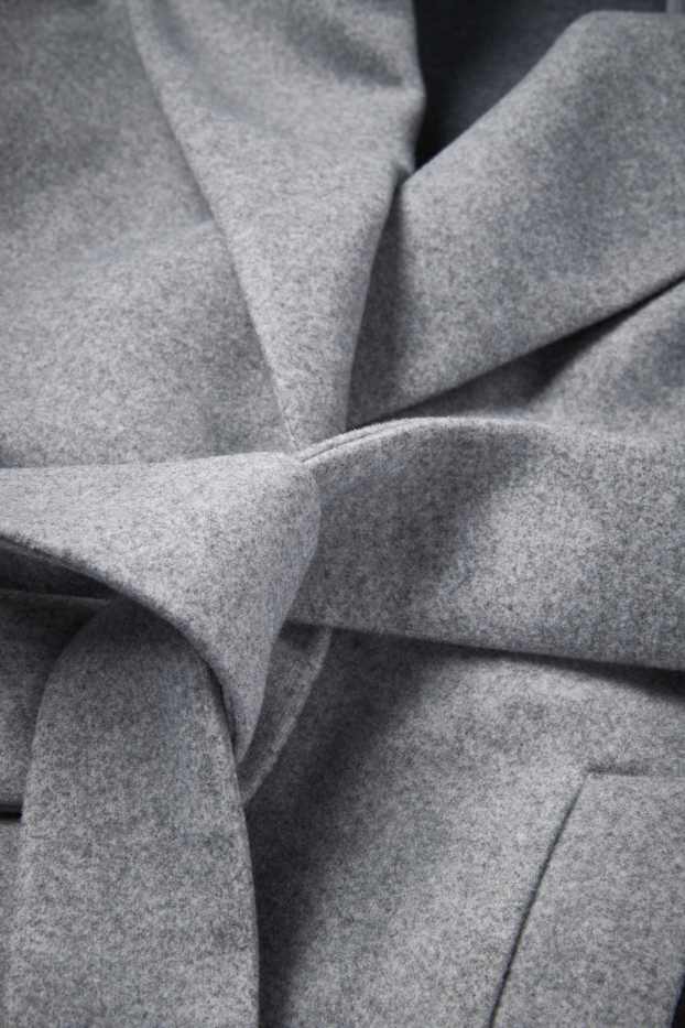 Women - Coat with hood - light gray-melange