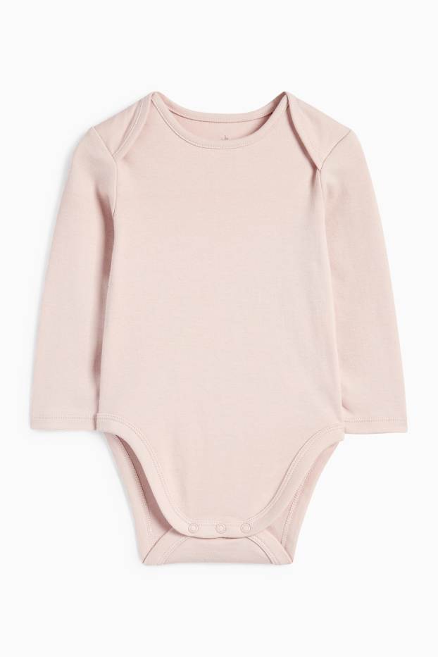 Baby Mädchen - Bambi - Strampler-Set - 2 teilig - weiß / rosa