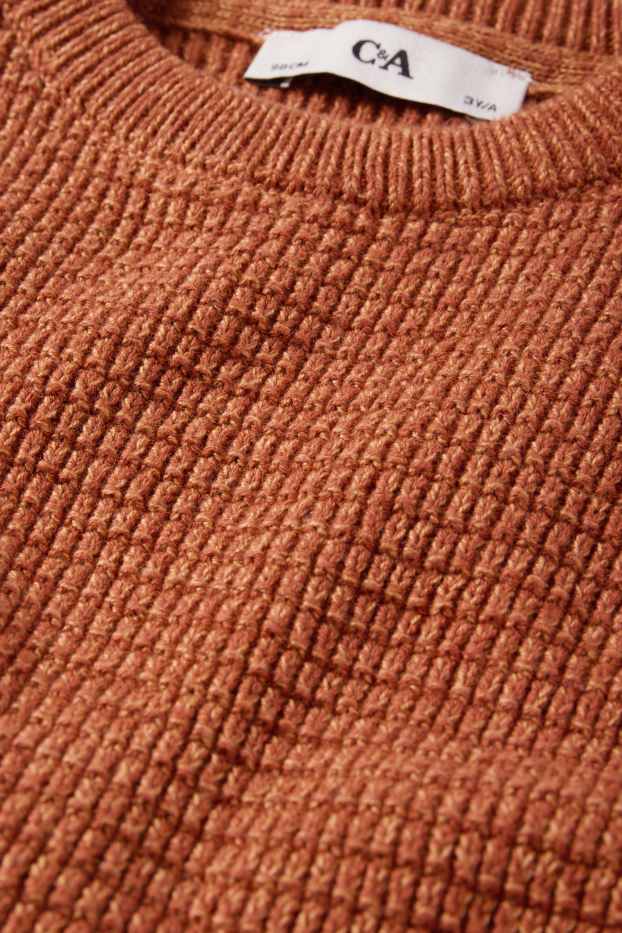 Enfants garçons - Pull - finition texturée - havane