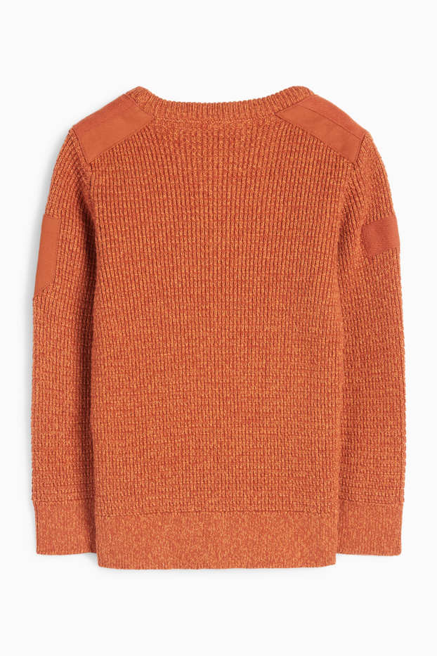 Enfants garçons - Pull - finition texturée - havane