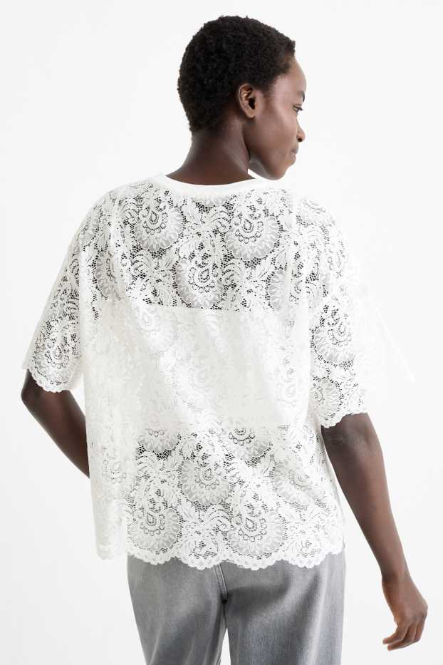 Donna - Top di pizzo - bianco