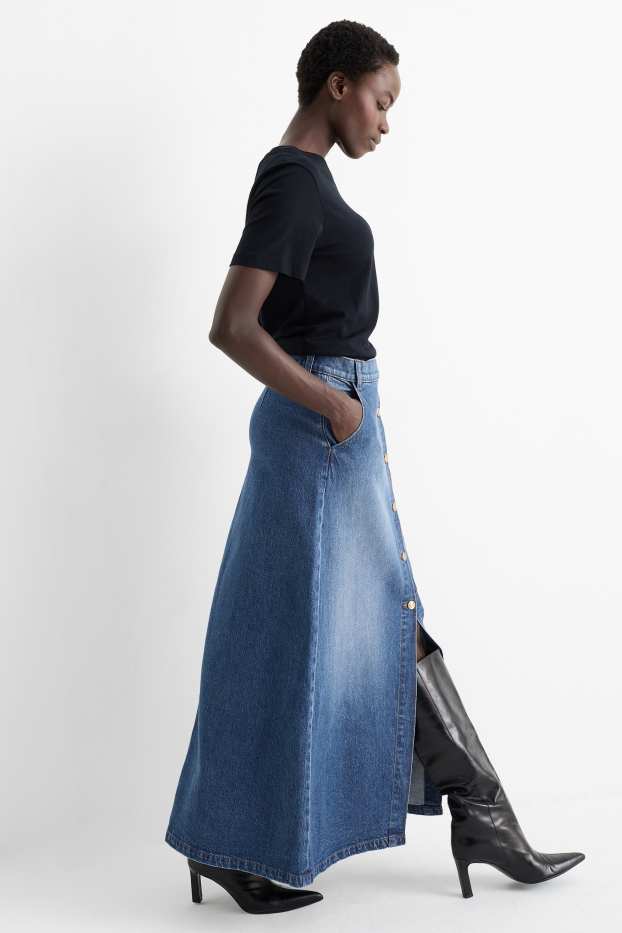 Damen - Jeansrock - jeansblau